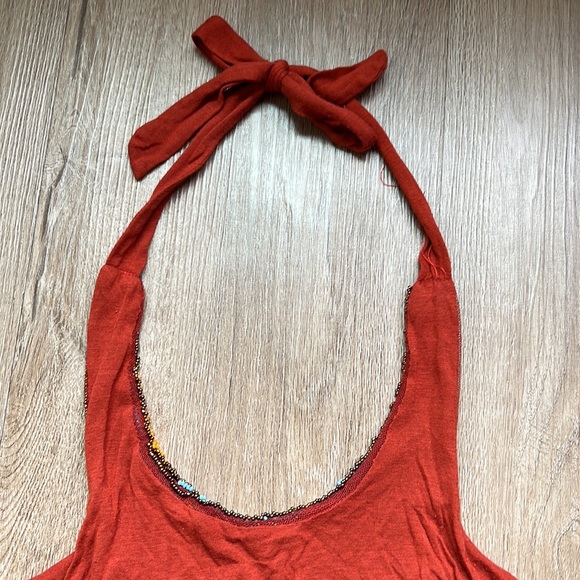 Max Rave Junior’s Dark Orange Beaded Halter Top
Size Small - Picture 9 of 16